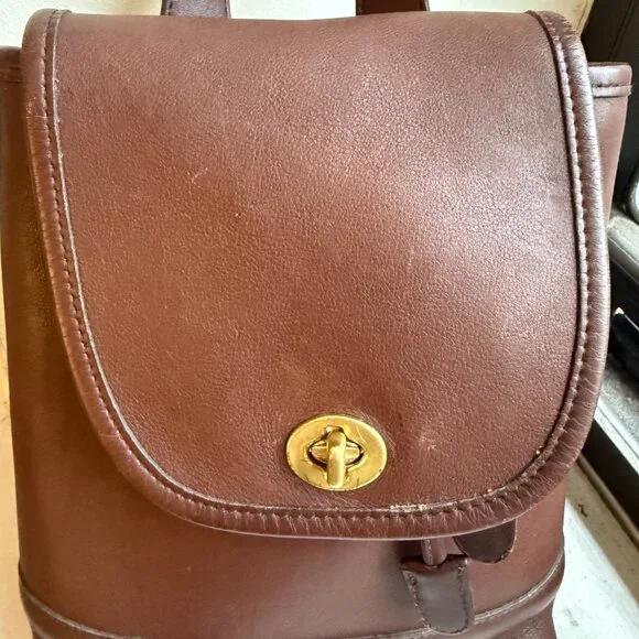 Vintage Coach daypack (mahogany) - Picture 3 of 13